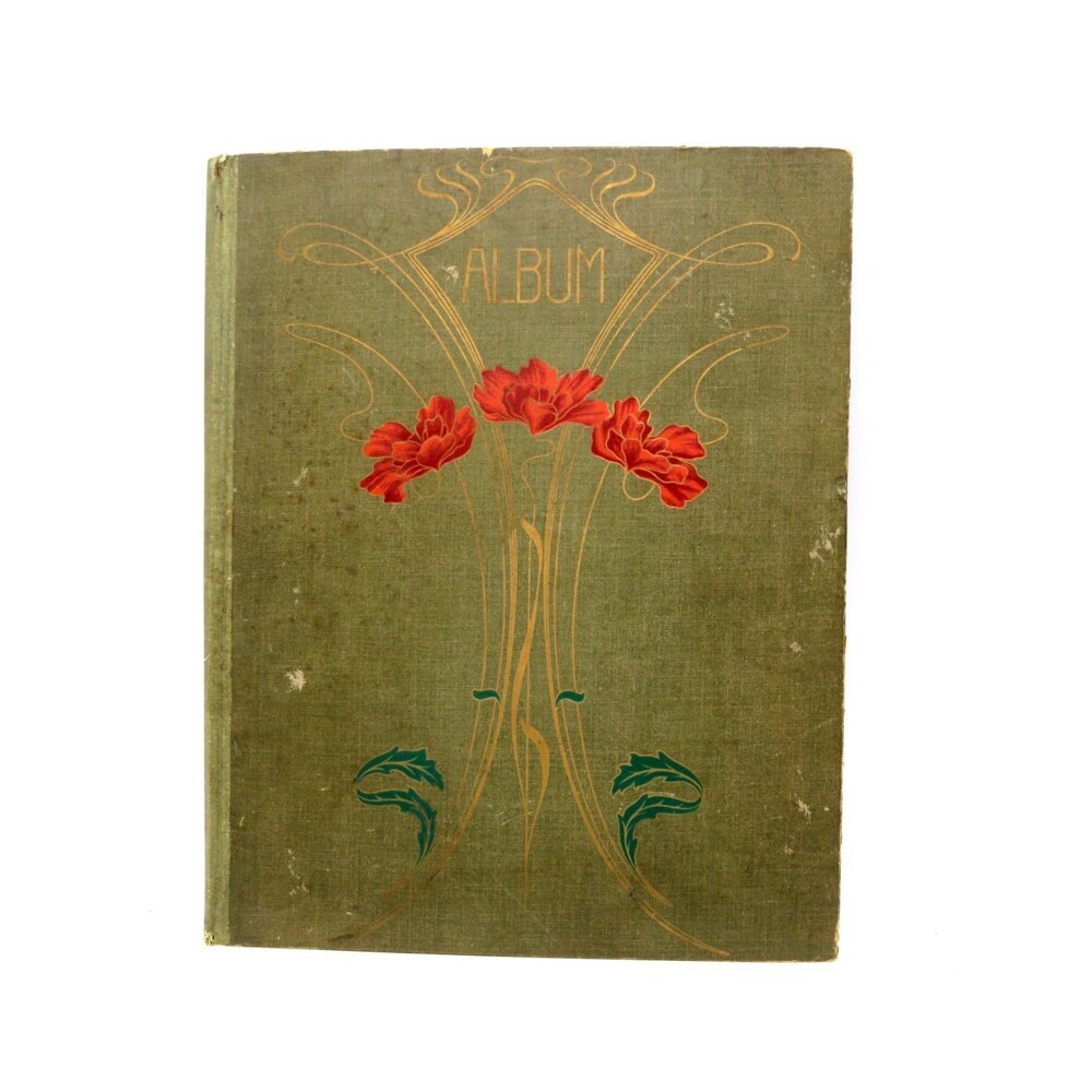 Antique Art Nouveau Postcard Album w 76 Postcards c.1905-1920 All Themes